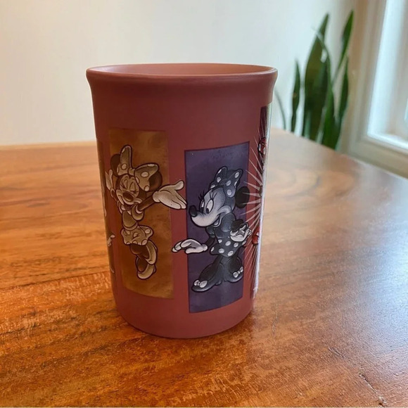 Disneyland Minnie Mouse Coffee Cup Mig  Pink Matte 14oz - Picture 1 of 11